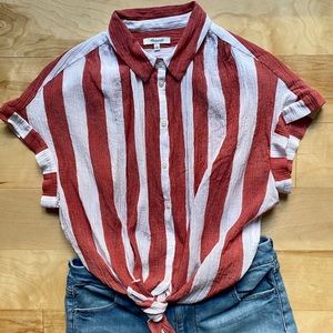 Madewell Central Tunic in Cara Stripe